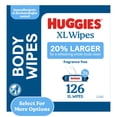 thumbnail image 1 of Huggies Extra Large Unscented Wipes, 3 Flip-Top Packs, 126 Count, 1 of 9