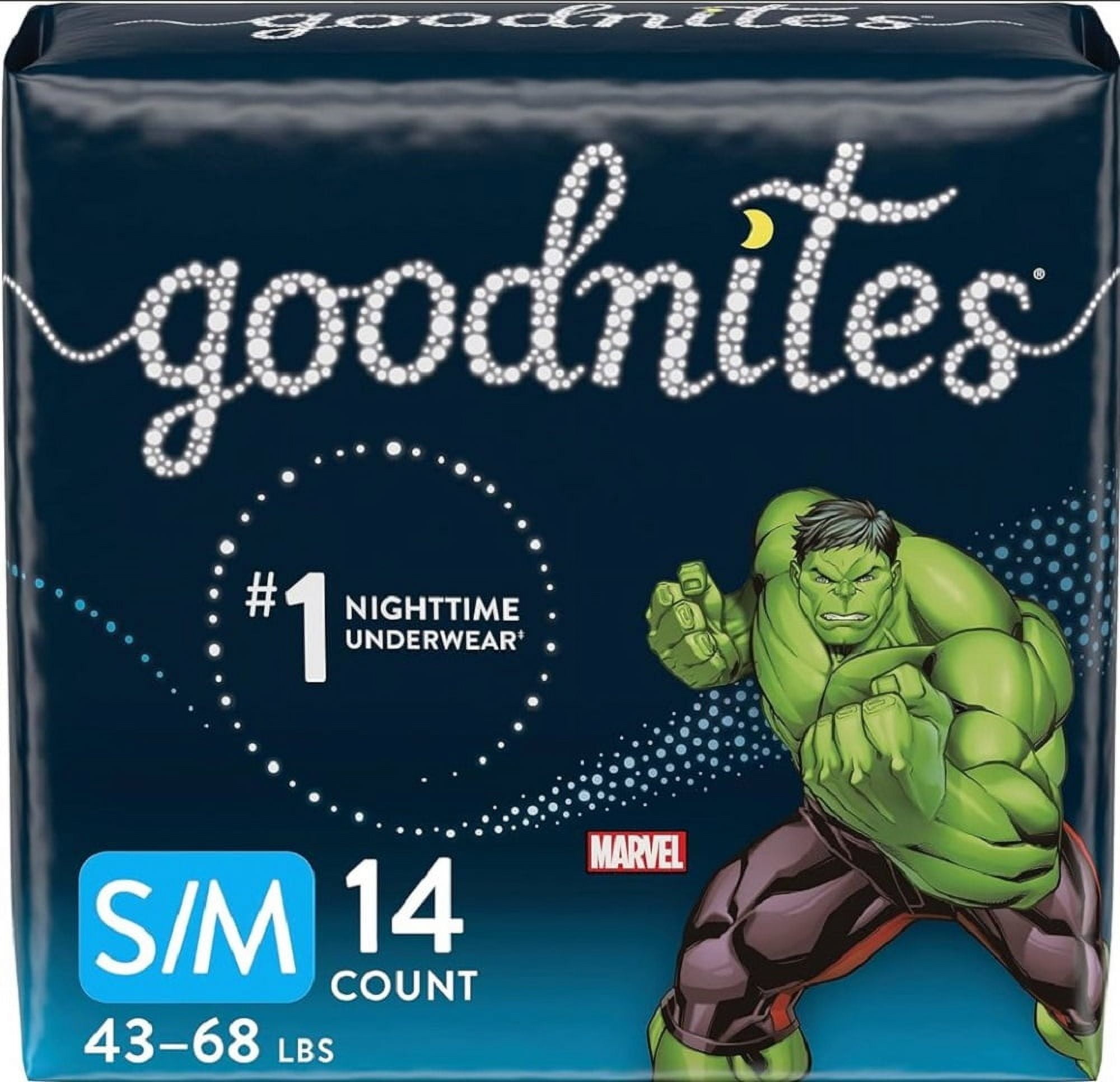Huggies GoodNites Youth Pants for Boys S/M (Pack of 24)