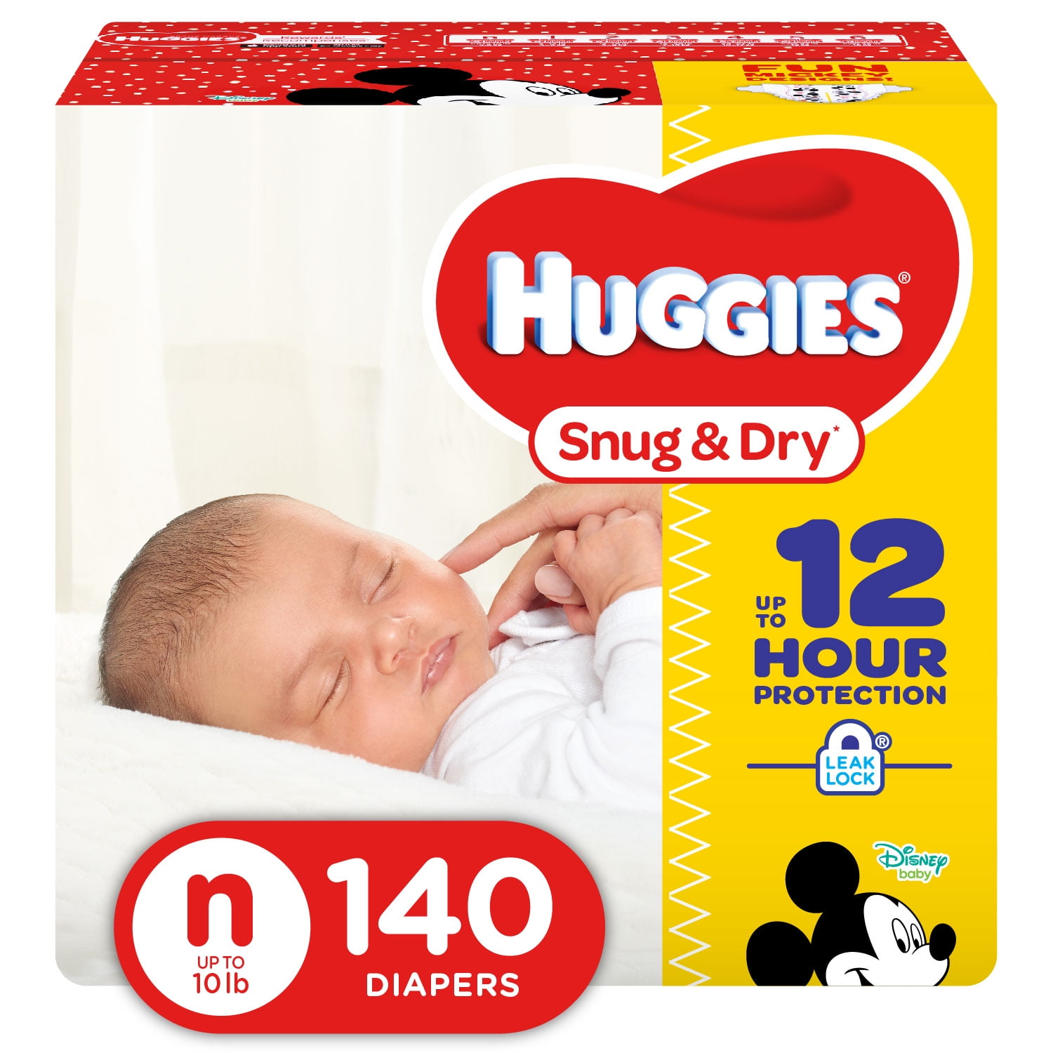 HUGGIES Snug & Dry Diapers, Newborn, 140 Count