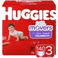 thumbnail image 1 of Huggies Little Movers Baby Diapers, Size 3, 140 Ct, Huge Pack, 1 of 13