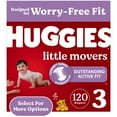 thumbnail image 1 of Huggies Little Movers Baby Diapers, Size 3 (16-28 lbs), 120 Ct (Select for More), 1 of 17