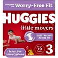 thumbnail image 1 of Huggies Little Movers Baby Diapers, Size 3 (16-28 lbs), 76 Count (Select for More), 1 of 15