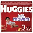 thumbnail image 1 of Huggies Little Movers Baby Diapers, Size 3, 25 Ct, 1 of 3