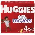 thumbnail image 1 of Huggies Little Movers Baby Diapers, Size 4, 120 Ct, 1 of 4