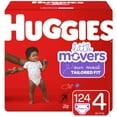 thumbnail image 1 of Huggies Little Movers Baby Diapers, Size 4, 124 Ct, Huge Pack, 1 of 13