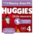 thumbnail image 1 of Huggies Little Movers Baby Diapers, Size 4 (22-37 lbs), 140 Ct (Select for More), 1 of 18