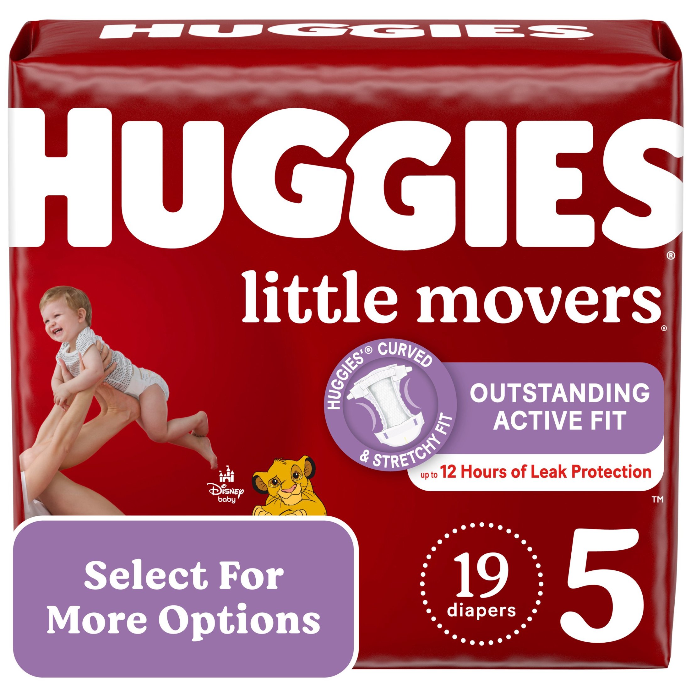Huggies Little Movers Baby Diapers, Size 5, 19 Ct (Select for More Options) - image 1 of 16