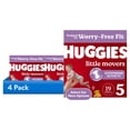thumbnail image 1 of (4 pack) Huggies Little Movers Baby Diapers, Size 5 (27+ lbs), 19 Count (Select for More), 1 of 13