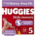thumbnail image 1 of Huggies Little Movers Baby Diapers, Size 5 (27+ lbs), 58 Count (Select for More), 1 of 15