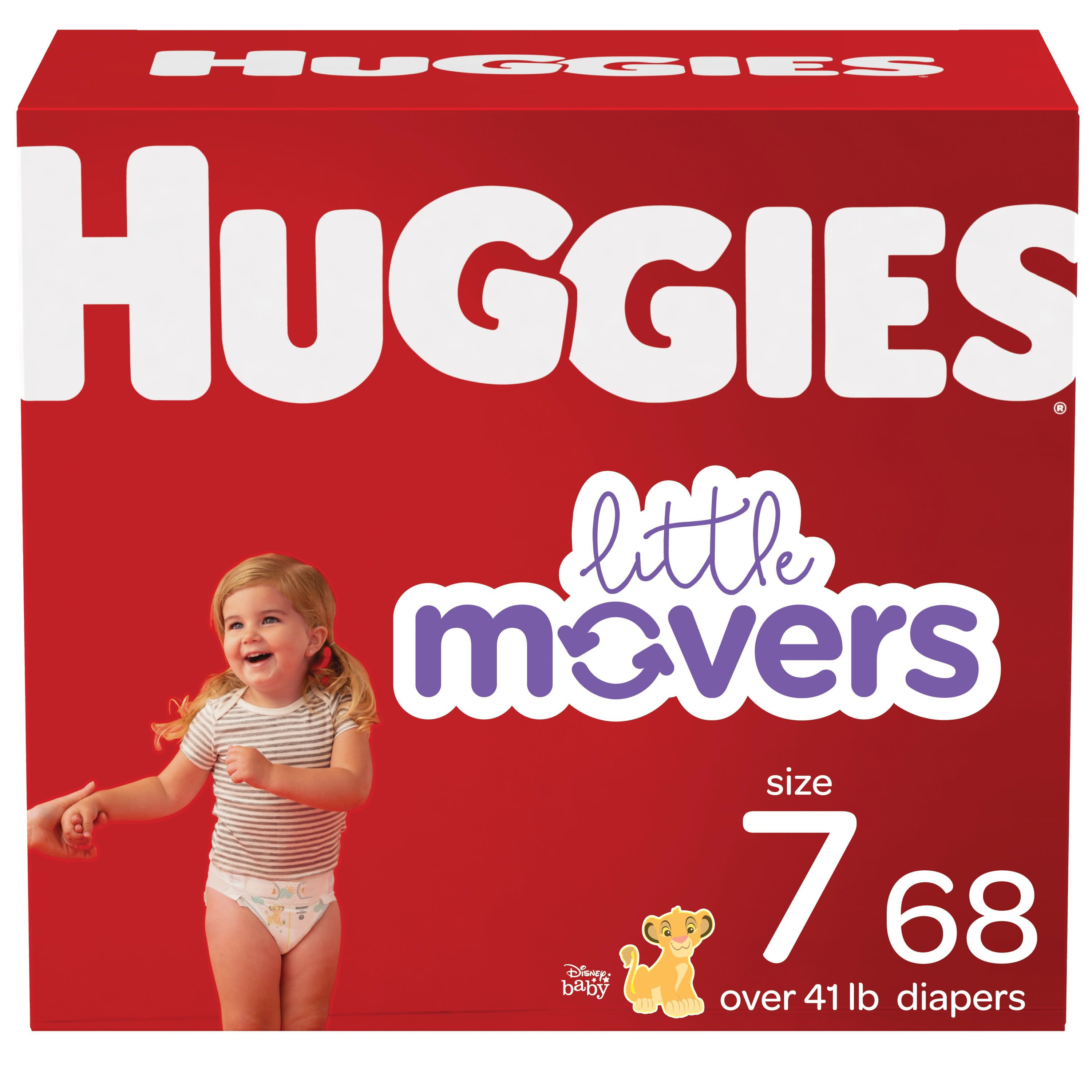 Huggies Little Movers Baby Diapers, Size 7, 60 Ct (Select for More Options)  