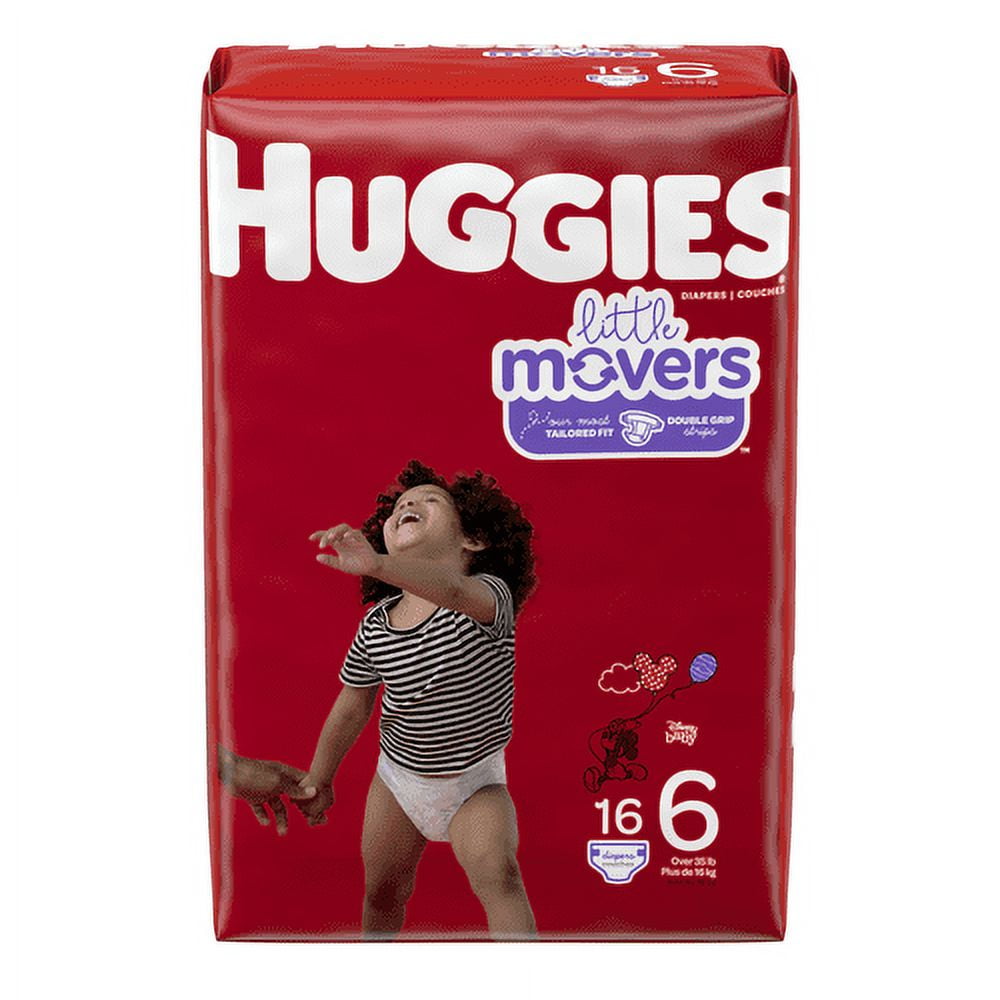 Huggies Little Movers Diapers Jumbo Pack Size 6 (Pack of 2)