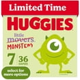 thumbnail image 1 of Huggies Little Movers, Little Monsters Edition Baby Diapers, Size 7, 36 Count, 1 of 11