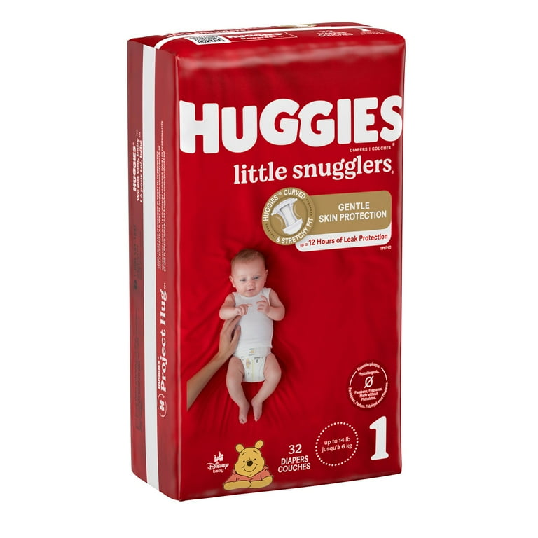 Huggies Little Snugglers Baby Baby Diaper Size 1, to 14 lbs