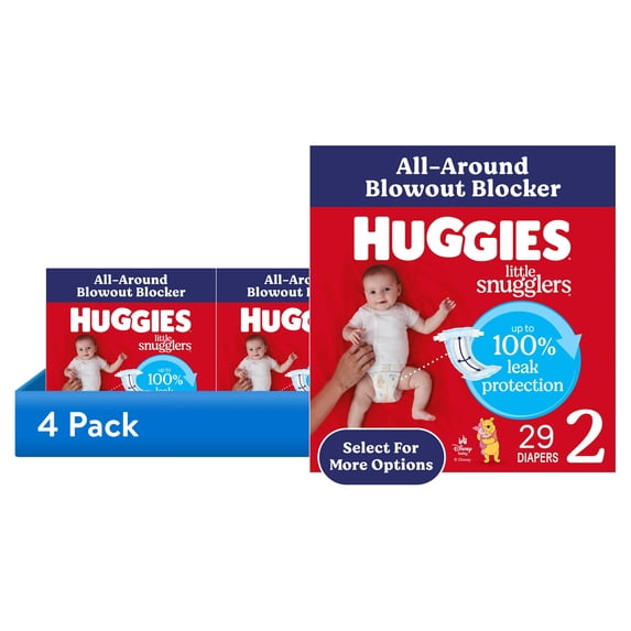 Huggies Little Snugglers Baby Diapers, Size 2 (12-18 lbs), 29 Count (Select for More)