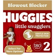 Huggies Little Snugglers Baby Diapers, Size 2 12-18 lbs, 180 Ct Select for More