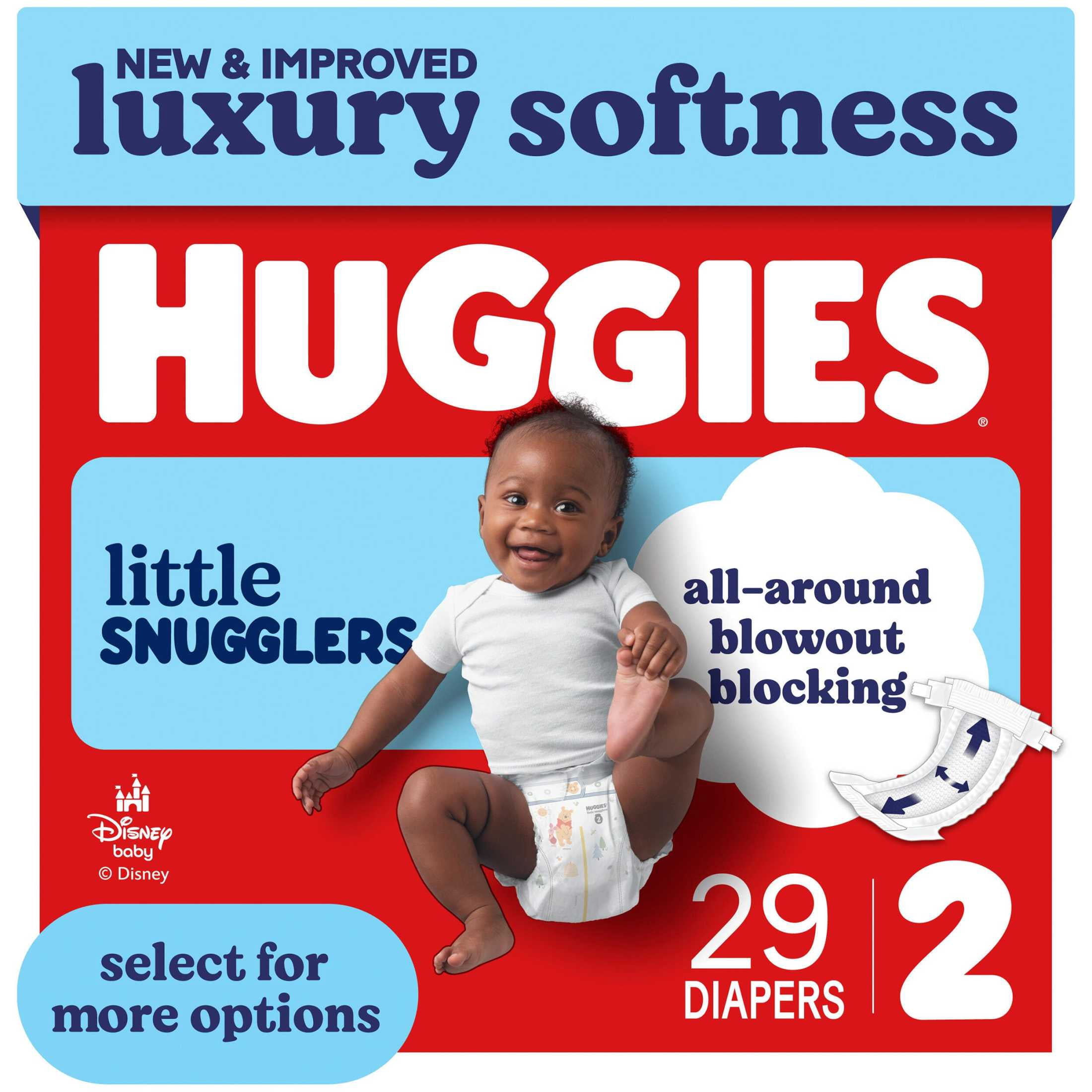Huggies Little Snugglers Baby Diapers, Size 2 (12-18 lbs), 29 Count (Select for More)