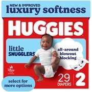 Huggies Little Snugglers Baby Diapers, Size 2 (12-18 lbs), 29 Count (Select for More)