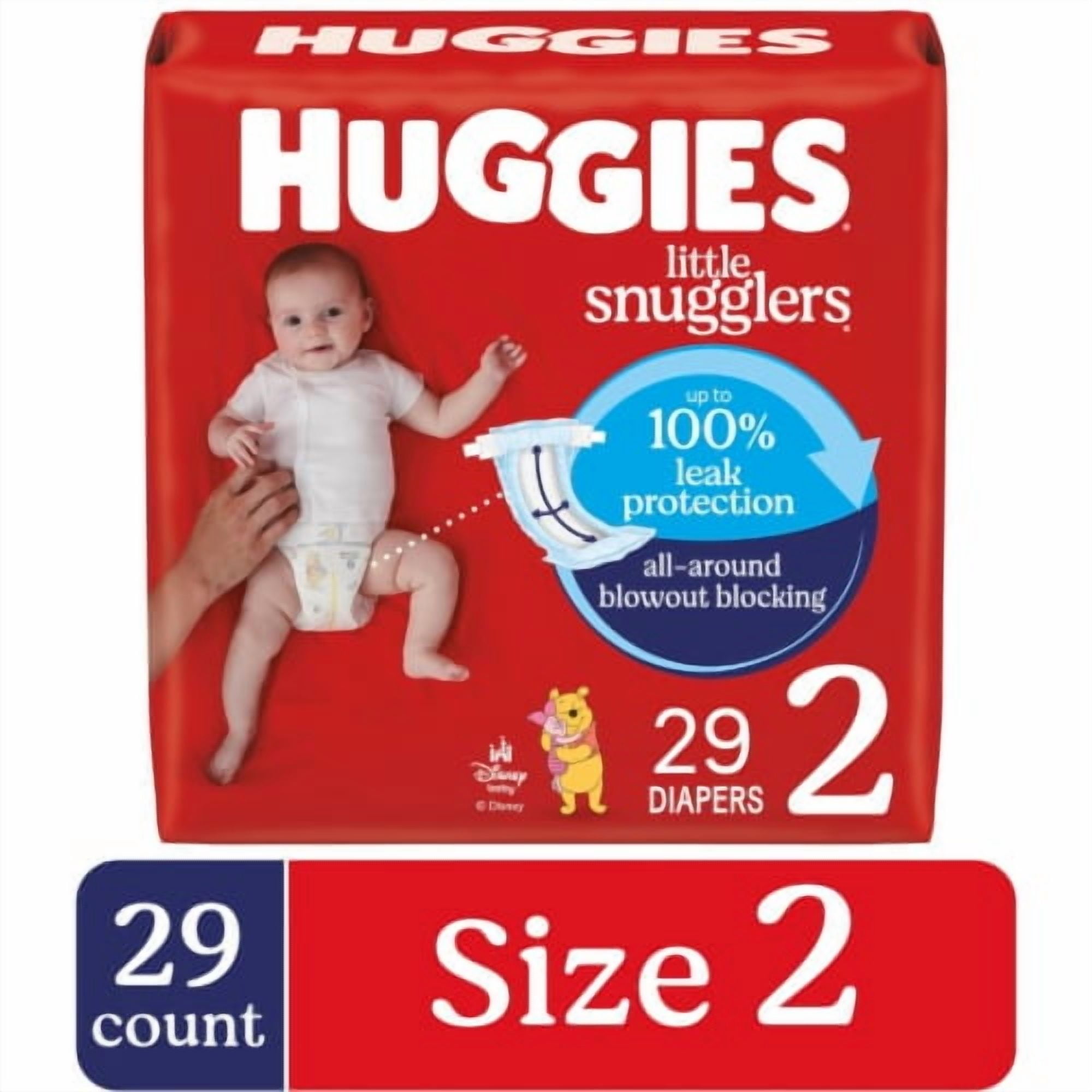 Huggies Little Snugglers Baby Diapers Size 2 (12-18 lbs) 29 count