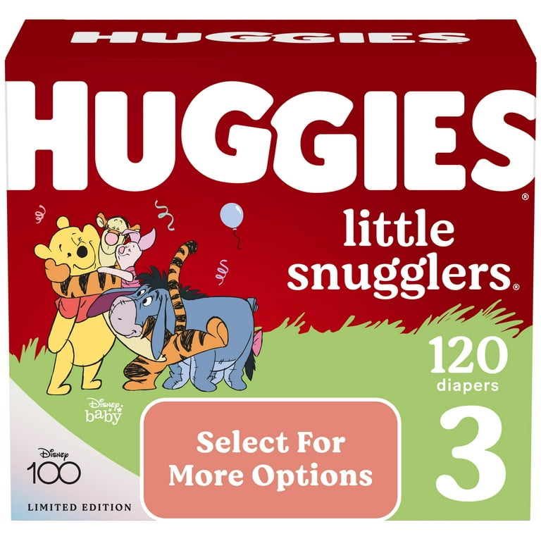 Huggies Little Movers Baby Diapers, Size 3, 120 ct, Red