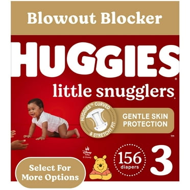 Huggies Little Snugglers Baby Diapers, Size 3 (16-28 lbs), 156 Ct (Select for More)