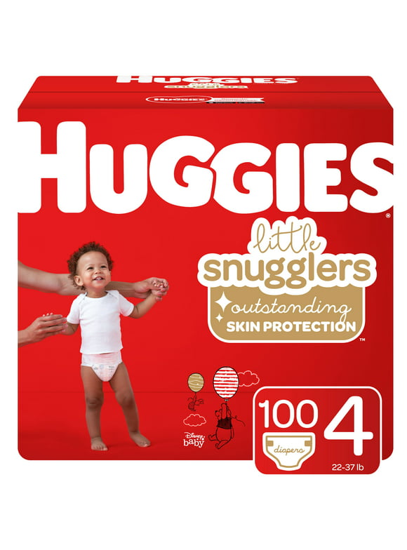 Huggies Little Snugglers Baby Diapers, Size 4, 100 Ct, Giant Pack