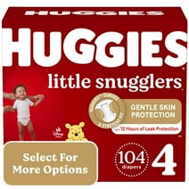 Huggies Little Snugglers Baby Diapers, Size 4 (22-37 lbs), 104 Ct (Select for More Options)