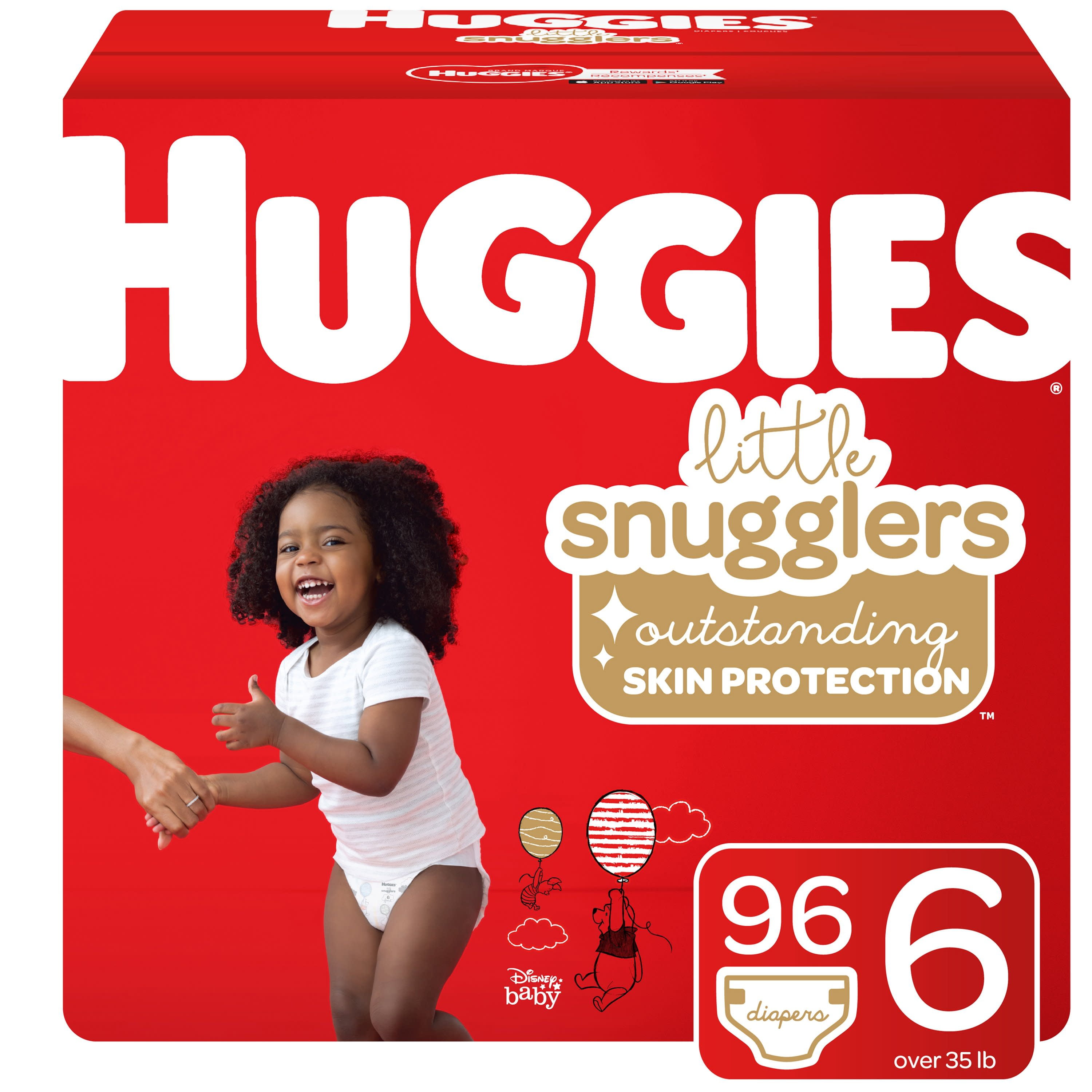 Huggies Pañales talla 6, pañales Little Snugglers para bebé, talla 6 (35+  libras), 96 unidades – Yaxa Store