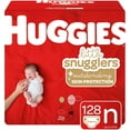 thumbnail image 1 of Huggies Little Snugglers Baby Diapers, Size Newborn, 128 Ct, 1 of 1