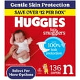 thumbnail image 1 of Huggies Little Snugglers Fragrance Free Baby Diapers, Size Newborn (up to 10 lbs), 136 Count (Select for More), 1 of 18