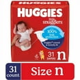 thumbnail image 1 of 2X - Huggies Little Snugglers Baby Diapers Size Newborn (up to 10 lbs), 1 of 5