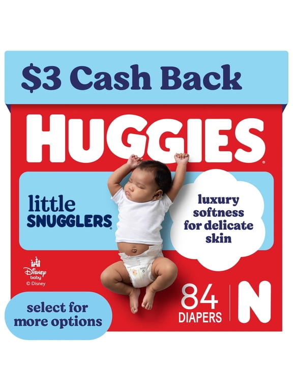 Little Snugglers, Fragrance Free Baby Diapers Size Newborn, 84 Count