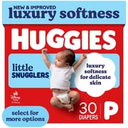Huggies Little Snugglers, Fragrance Free Baby Diapers Size Preemie, 30 Count