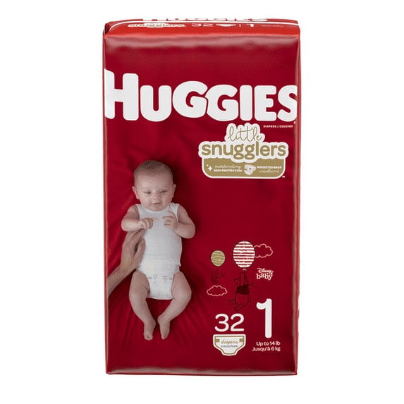 Huggies Little Snugglers Diapers Jumbo Pack, size 1 (Pack of 48)
