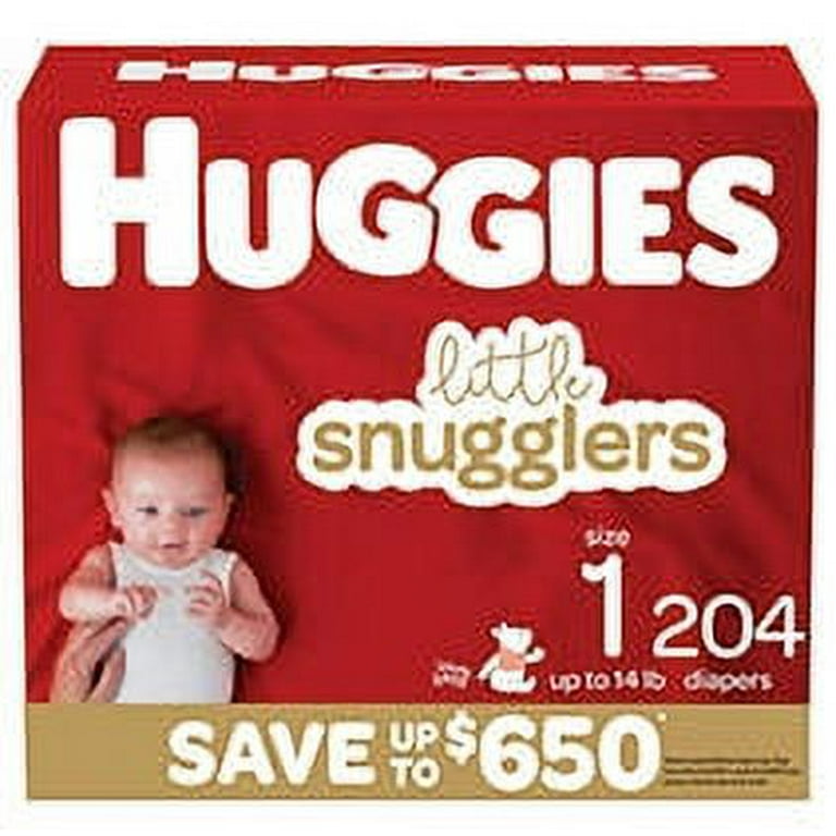 Huggies Little Snugglers Diapers Size 1 - 204 ct. (Up to 14 lbs.)