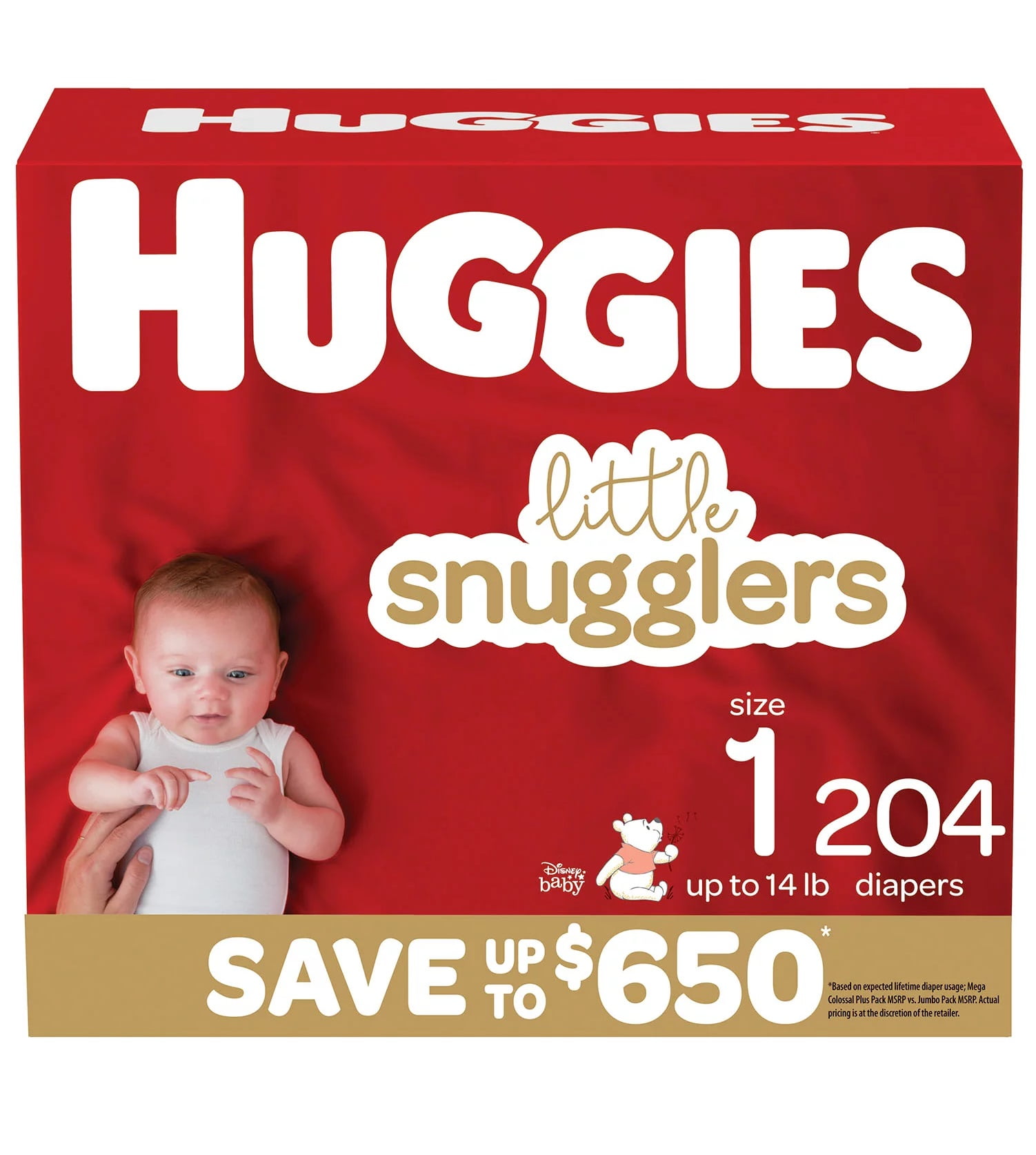Huggies Little Snugglers Diapers Size 204 Weight Up To 14 , 56 OFF
