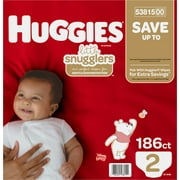 Huggies Little Snugglers Diapers Size 2 - 186 ct.  12 - 18 lbs.