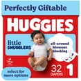 thumbnail image 1 of Huggies Little Snugglers, Fragrance Free Baby Diapers Size 1, 32 Count, 1 of 11