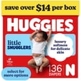 thumbnail image 1 of Huggies Little Snugglers, Fragrance Free Baby Diapers Size Newborn, 136 Count, 1 of 11