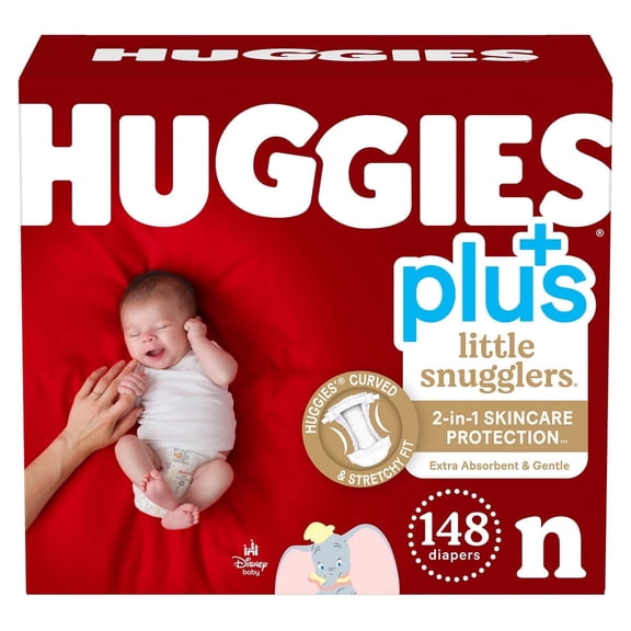 Huggies Little Snugglers Plus Baby Diapers Size Newborn
