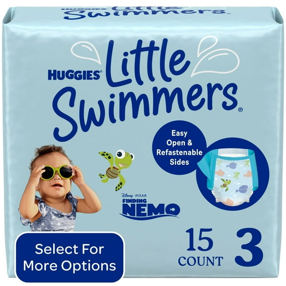 Huggies Little Swimmers Disposable Swim Diapers, Size 3 (16-26 lbs), 15 Count (Select for More)