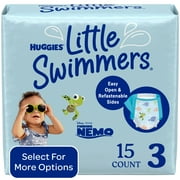 Huggies Little Swimmers Disposable Swim Diapers, Size 3 (16-26 lbs), 15 Ct