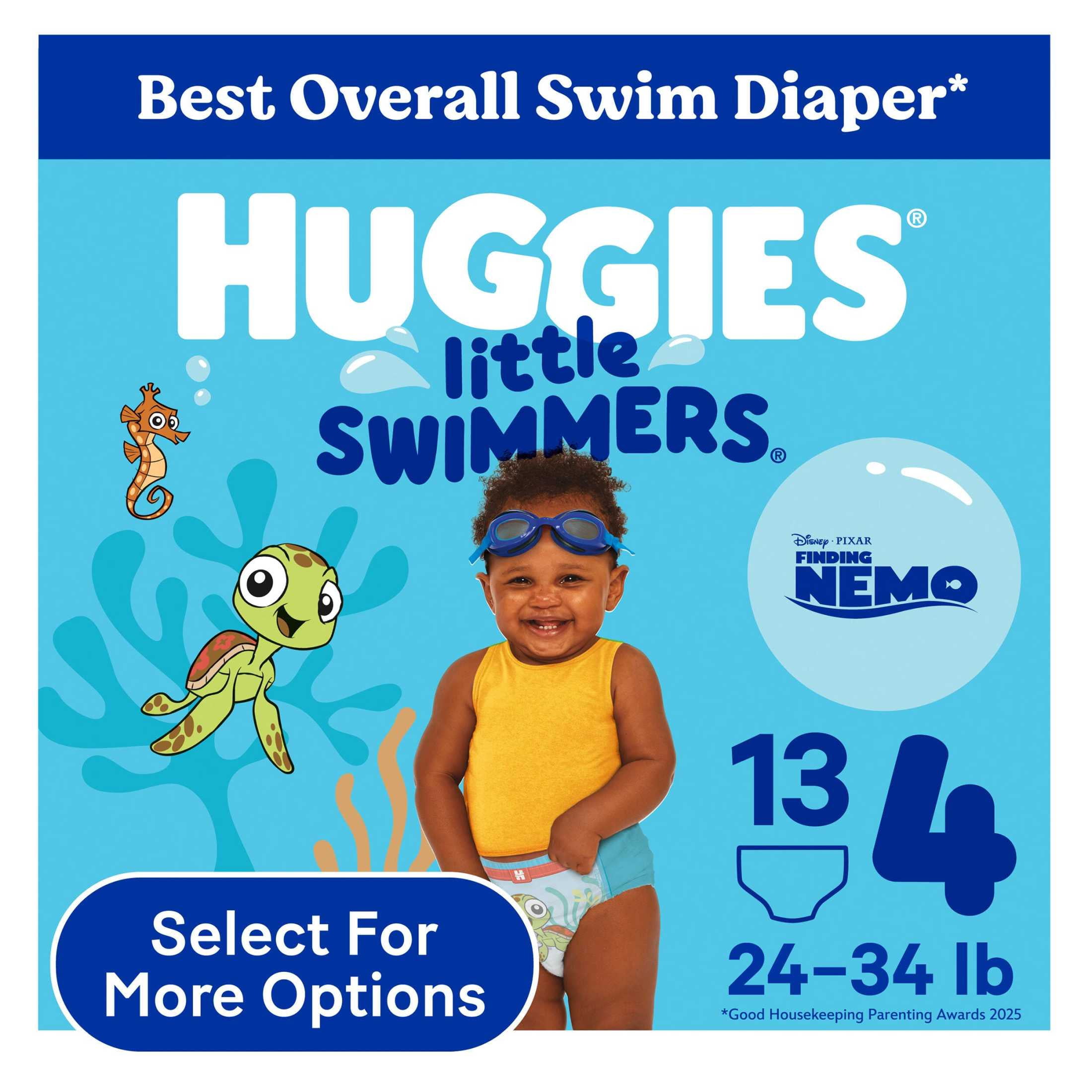 Huggies Little Swimmers Disposable Swim Diapers, Size 4 (24-34 lbs), 13 Count  (Select for More)