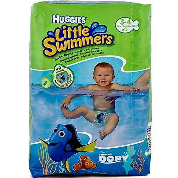 Huggies Little Swimmers Disposable Swim Pants, Small 15lb-34lb., 12-Count