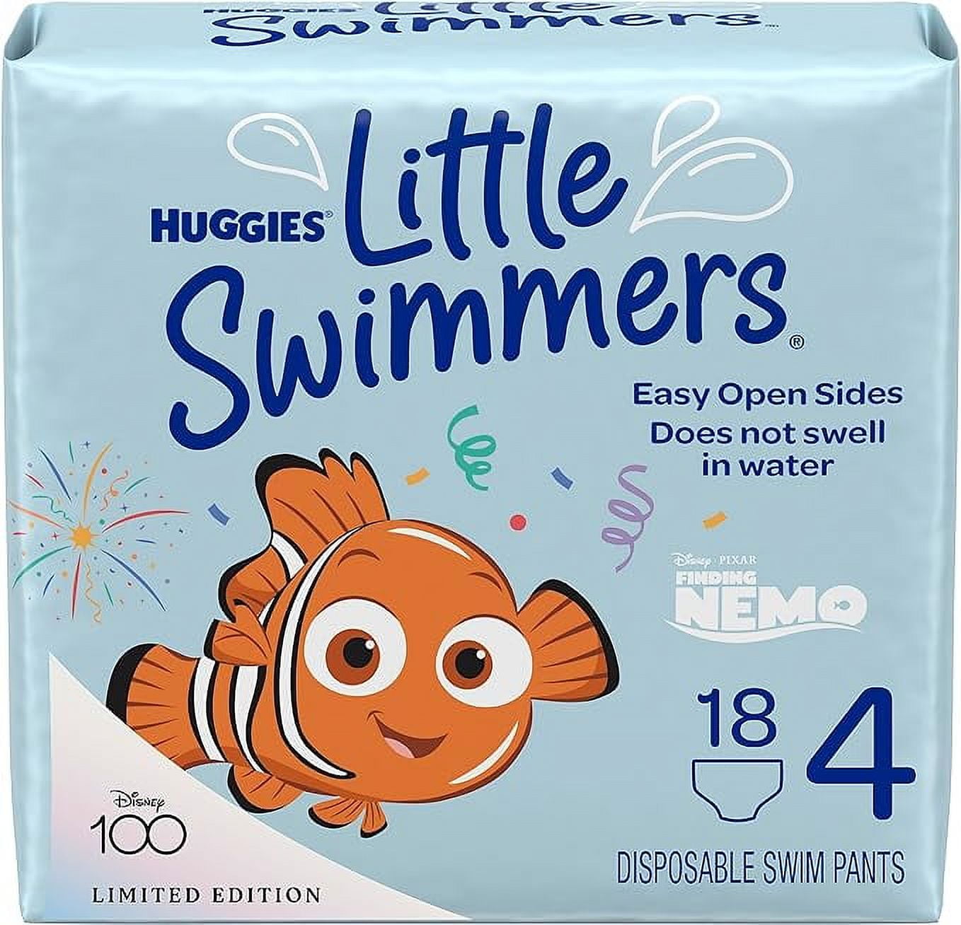 Huggies Little Swimmers Disposable Swimming Diapers, Size 4 (24-34 lbs), 18 Ct