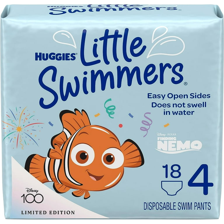 Huggies Little Swimmers Disposable Swimming Diapers, Size 4 ( lbs), 18 Ct  Medium 