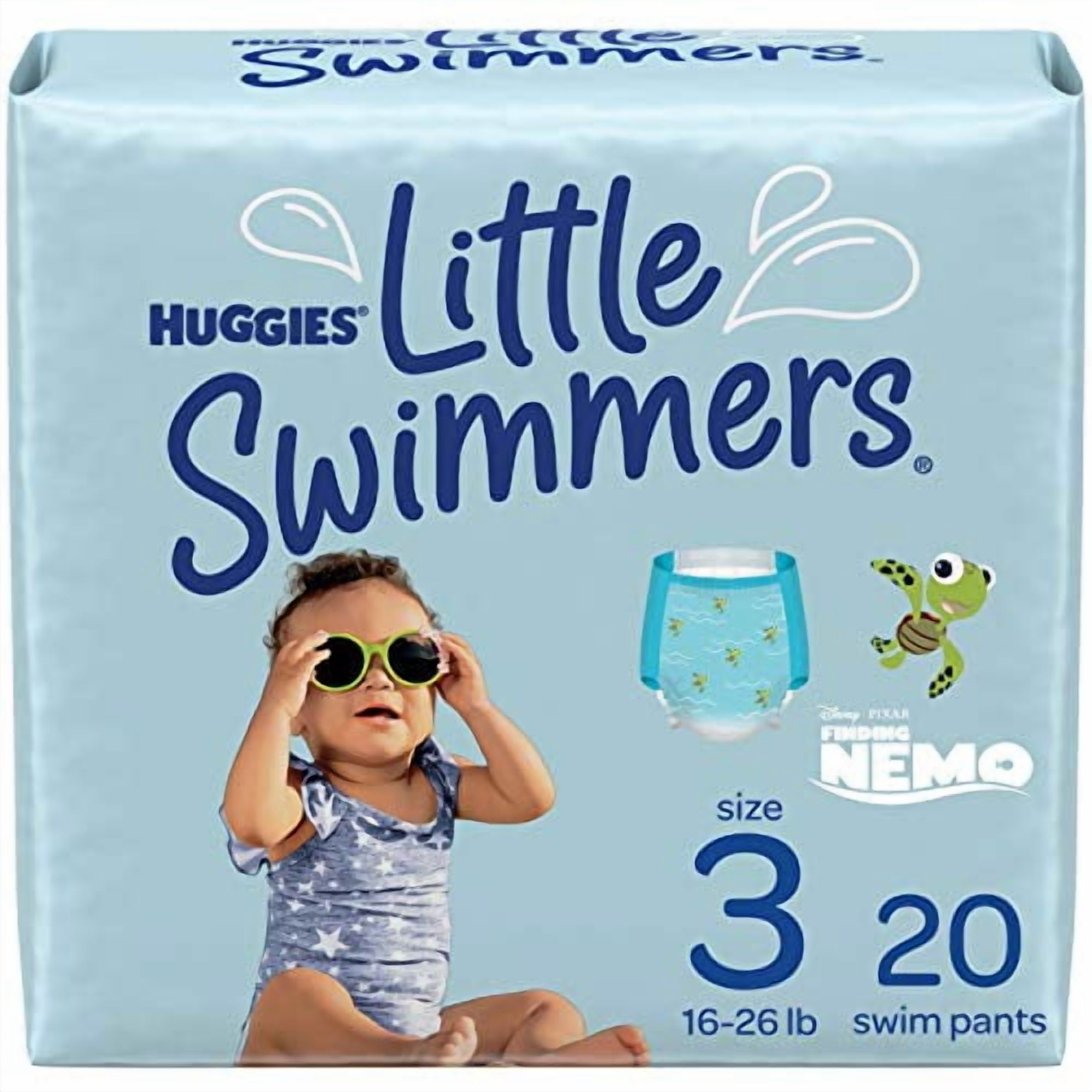 Huggies Little Swimmers Swim Diapers Disposable Swim Pants, Size 3 Small, 20 Ct