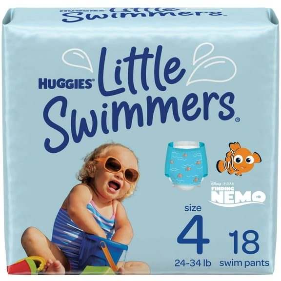 Huggies Little Swimmers Swim Diapers, Size 4 Medium, 18 Ct