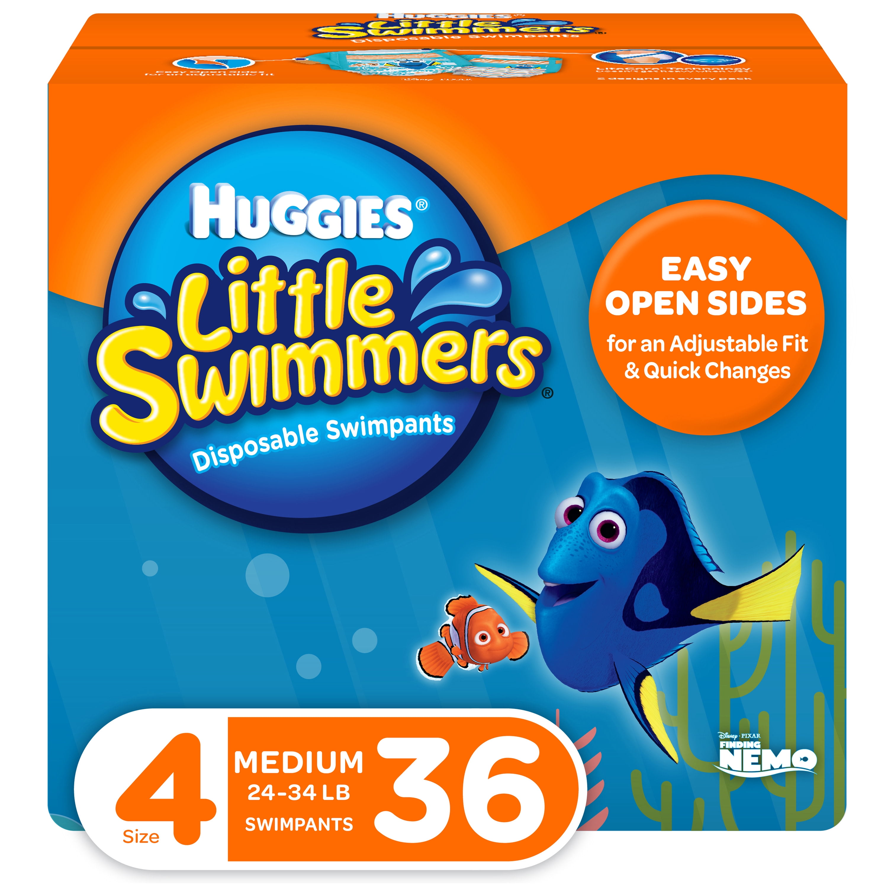 Huggies Little Swimmers Swim Diapers, Size 4 Medium, 36 Ct 