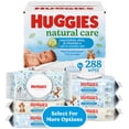 thumbnail image 1 of Huggies Natural Care Cucumber, Aloe and Vitamin E Baby Wipes, Scented, 6 Flip-Top Packs, 288 Total Count (Select for More), 1 of 12