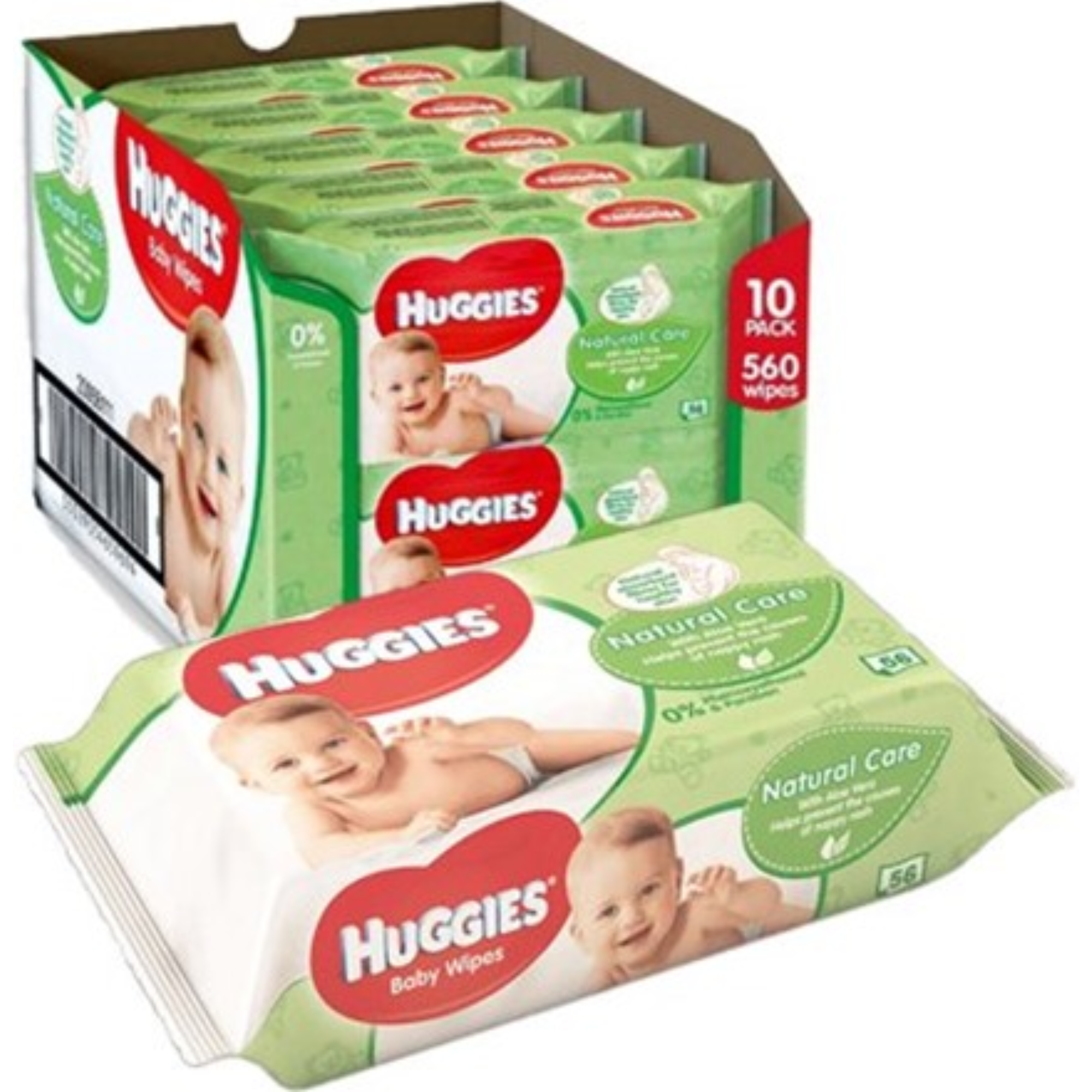 Huggies Natural Care Unscented Baby Wipes - Fragrance Free, Multiple Count Sizes (168, 288, 528, 560 Ct)